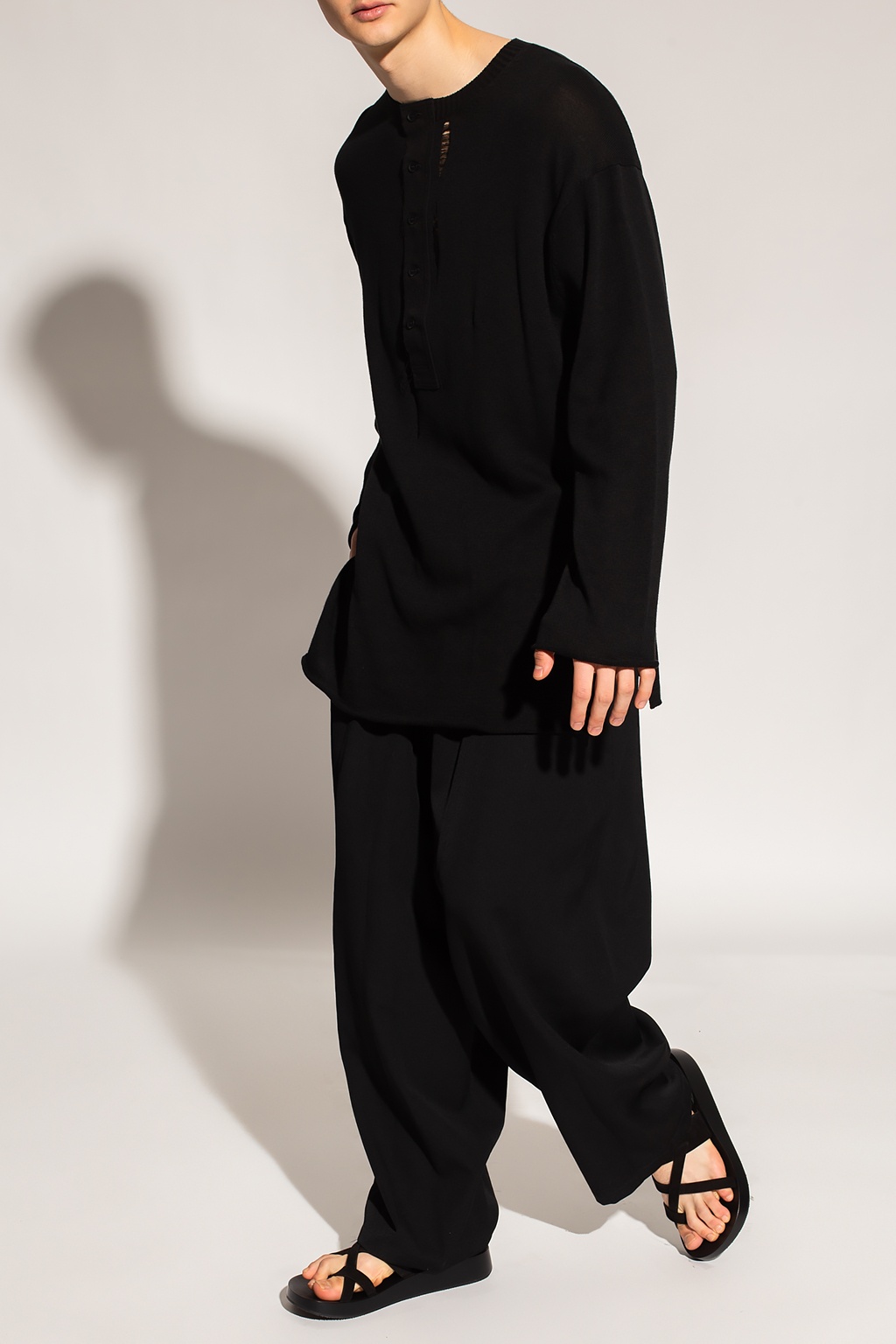 Yohji Yamamoto Sweater with raw edge | Men's Clothing | IetpShops